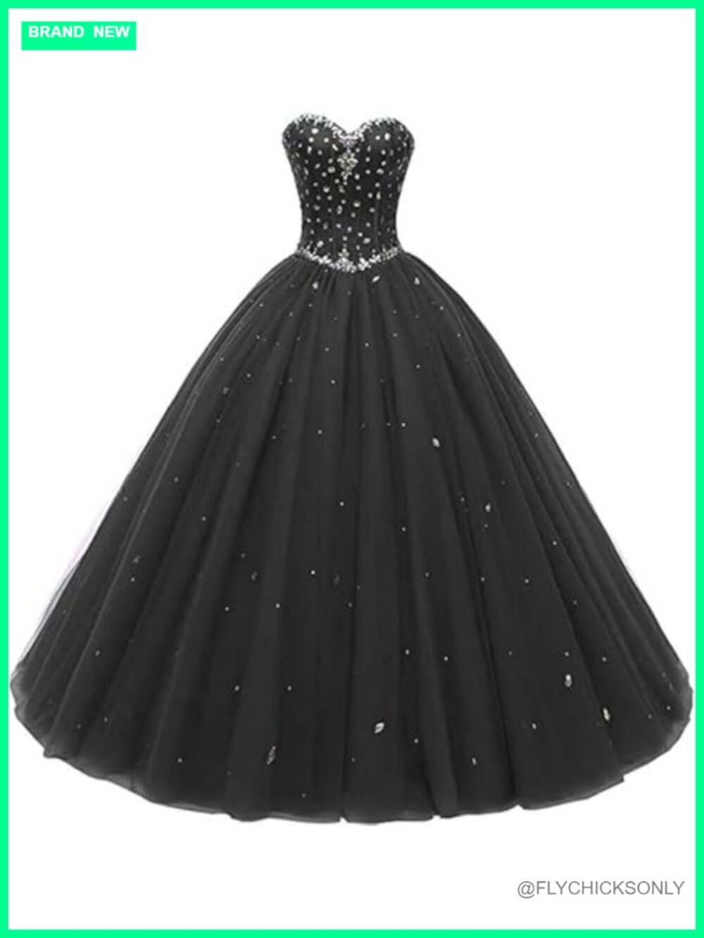 Tulle Satin Ball Gown Sweetheart Lace Up Back Prom Quinceanera Dress